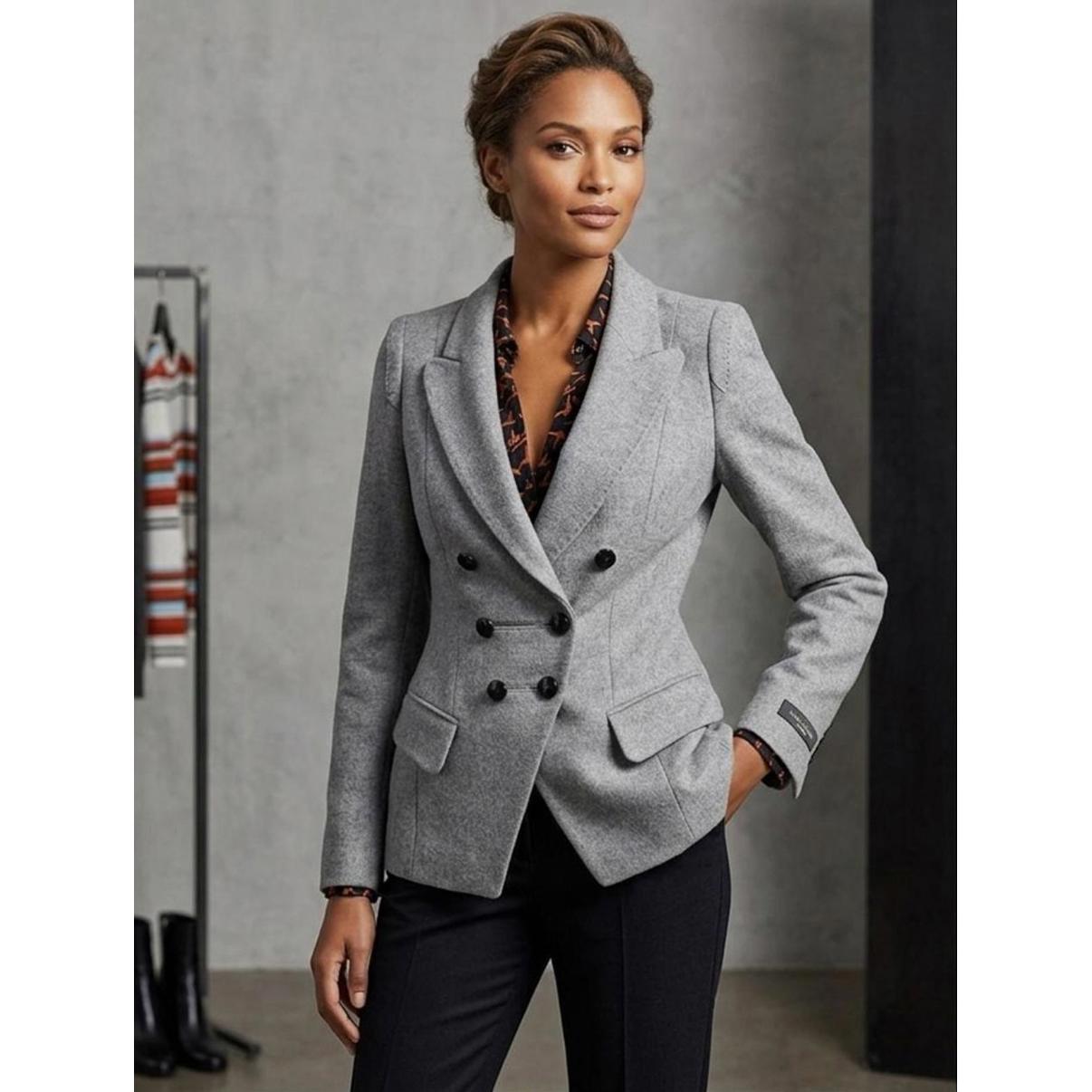 Geut Korean Brand Blazer Wool And Fox Sz Small 46 550